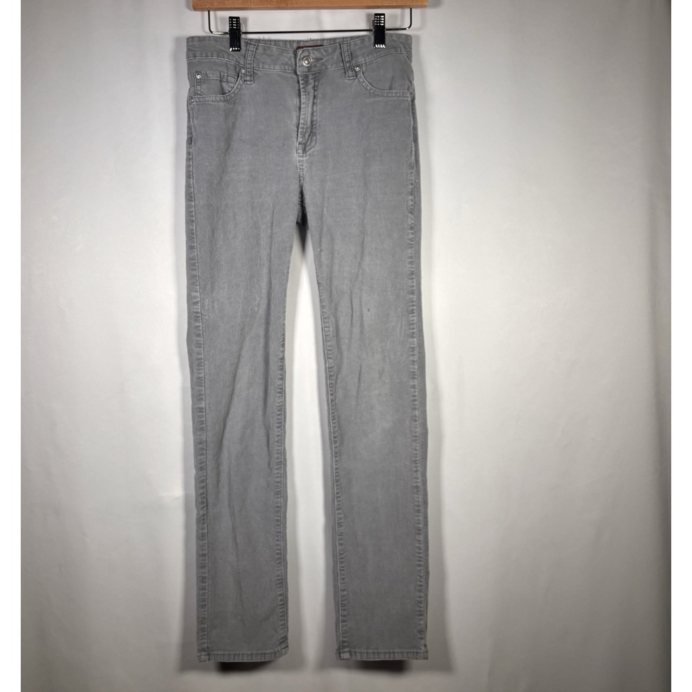 7 For All Mankind Corduroy Pants Womens 28 Gray Straight Leg Classic Low Rise